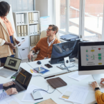 A professional team of enterprise Java backend developers collaborating on scalable server-side architecture.