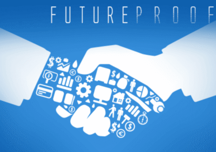 A forward-looking illustration featuring a compass and roadmap leading toward a glowing horizon, with interlocking gears representing evolving technologies like AI, cloud-native architecture, and decentralized systems. A shield symbolizing resilience and adaptability stands at the center, with the overlaid text reading "How to Future-Proof Your Engineering Hiring Strategy." The image conveys the importance of proactive planning to Future-Proof Your Engineering hiring against rapidly changing industry demands.