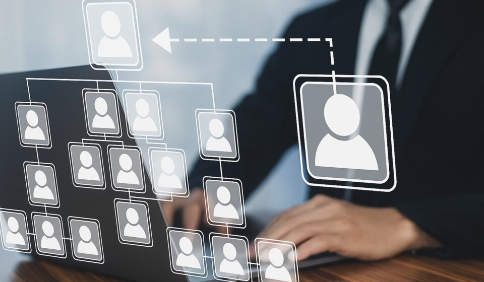 A funnel-shaped illustration representing a recruitment process, with distinct stages labeled sourcing, screening, interviewing, and onboarding. Diverse candidate silhouettes flow through the funnel, while cloud icons, code brackets, and server racks flank both sides. A continuous loop arrow at the bottom symbolizes an evergreen, scalable system. Overlaid text reads "How to Create a Scalable Hiring Pipeline for Cloud and Software Teams." The image represents a structured Hiring Pipeline built to deliver consistent talent at scale.