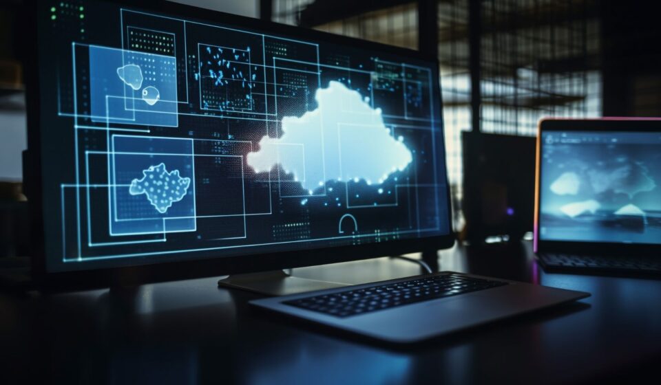 A futuristic illustration featuring robotic arms and AI-driven gears automating repetitive cloud tasks, with pipelines flowing seamlessly between code repositories, testing environments, and production servers. A human engineer oversees the process from a control dashboard, highlighting collaboration between people and machines. Overlaid text reads "Why Automation Skills Matter in Cloud Engineering Recruitment." The image represents how Automation Skills have become essential for modern cloud engineering roles.