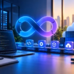 Infographic showing how strong DevOps skills like CI/CD, automation, cloud management, and monitoring accelerate software delivery speed and reduce deployment failures.